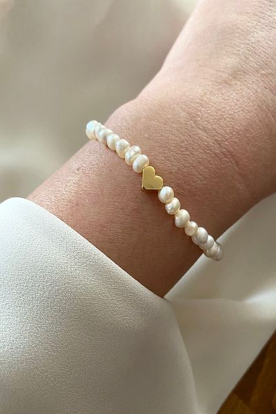 gaila design Heart Pearl Bracelet
