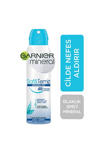 Garnier Mineral Anti Perspirant Sprey Deodorant Saf & Temiz 150 Ml