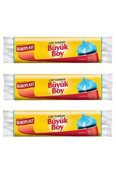 Koroplast Strong Large Size Garbage Bags 3 Packs of 10 65x80 cm