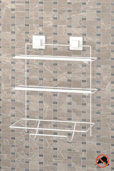 Teknotel Χωρίς τρυπάνι με βίδες! Easyfix Αυτοκόλλητο Foil Stretch Χάρτινη θήκη για πετσέτες Λευκό Ef032