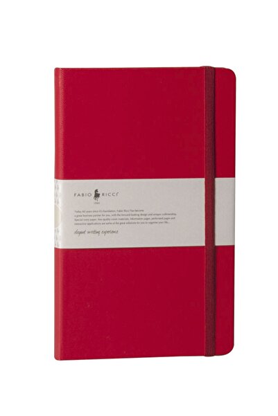 Fabio Ricci Elio 13x21cm Noktalı Kırmızı Defter