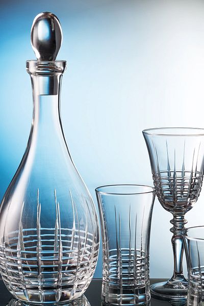KCD Helen Sade 49 Piece Glass Tableware Presentation Dowry Set Cutting Decor Water Glass Set