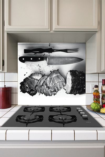 Tilki Dünyası Cut Breads Sticker on the Back of the Kitchen Stove