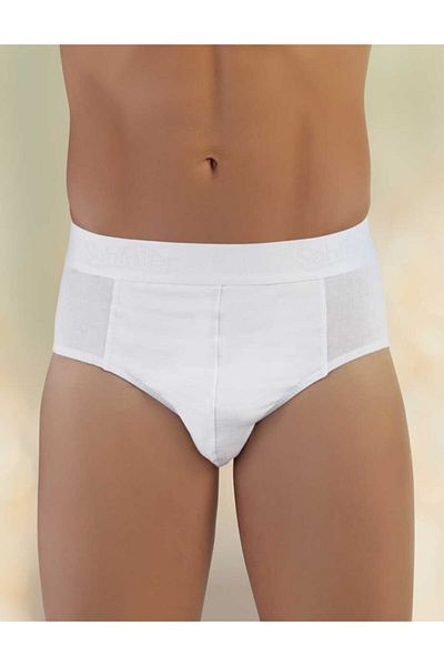 Şahinler Chiloți albi din lycra pentru bărbați din jerseu simplu Slip Me063 Pachet de 1