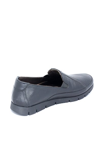 Epaş Γυναικεία Μαύρα Γνήσια Δερμάτινα Ορθοπεδικά Καθημερινά Άνετα Παπούτσια Μπαλαρίνας