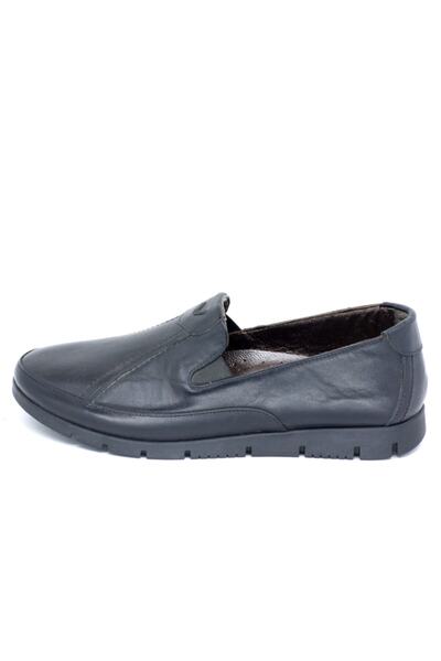 Epaş Γυναικεία Μαύρα Γνήσια Δερμάτινα Ορθοπεδικά Καθημερινά Άνετα Παπούτσια Μπαλαρίνας