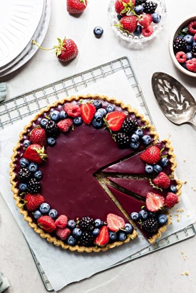 DORA Granit Tart Kek Kalıbı 28 Cm Turta Tavası Bordo Renk (2 Yıl Garantili)