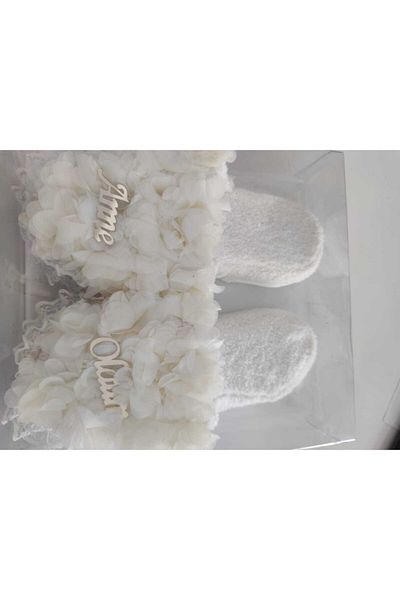 Melodi partievi White Maternity Slippers - I Became a Mother Written