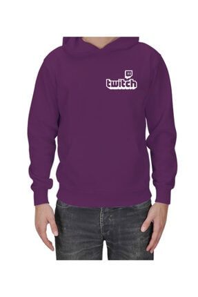 Tisho Twitch.tv Mor Kapu onlu Sweatshirt Erkek Kap onlu Fiyat Yorumlar Trendyol