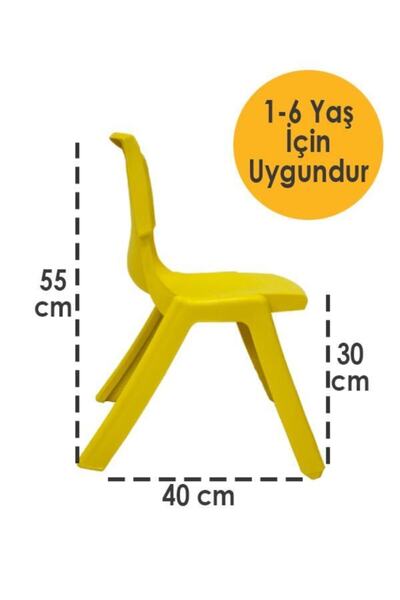 Temel Plastik Kırılmaz Çocuk Sandalyesi - Etkinlik Sandalyesi