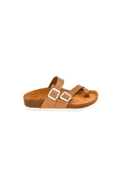 Moosefield Kids Genuine Leather Tan Children's Slippers