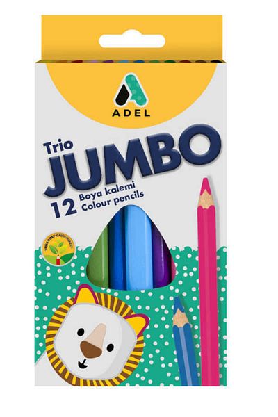 Adel Paint Pen Jumbo Triangle Full Size 12 Colors