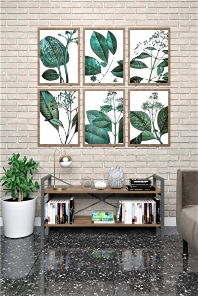 zerkaconcept Tuna Dekoratif Metal Tv Sehpası Ünitesi Ceviz Renk