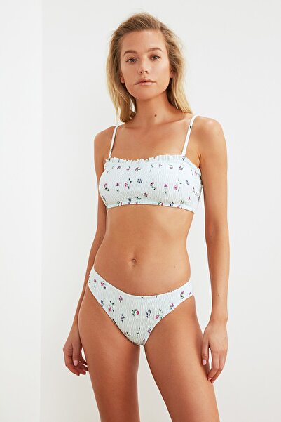 Trendyol Collection Crochet Floral Patterned Elastic Bikini Bottom TBESS21BA0303