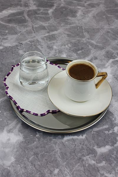 WEARE2 Gradient Purple Colored Embroidered Linen Effect 2-Piece Cocktail Napkins