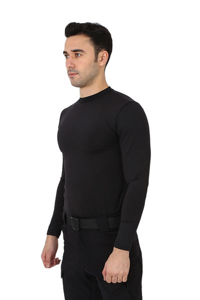 Asker Marketi Μαύρο μπλουζάκι Micro μακρυμάνικο