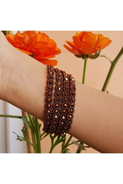 Handmade By HLY سوار متعدد مصنوع يدويًا من حجر الكريستال