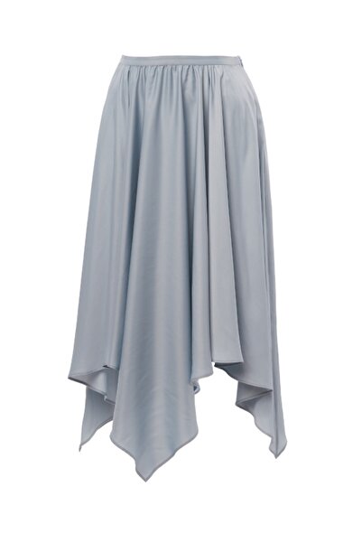 NEWRULES Kadın Asimetrik Saten Etek