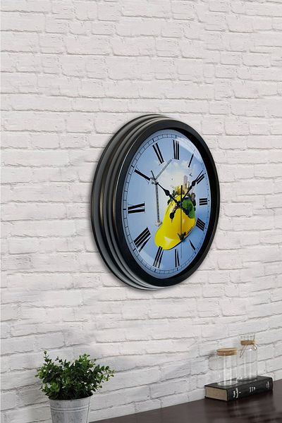 Kasva Concept 40 cm Black Metal Construction Sector Wall Clock