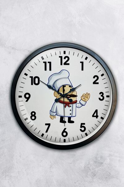 Platin Saat هدية ساعة حائط معدنية سوداء مقاس 40 سم