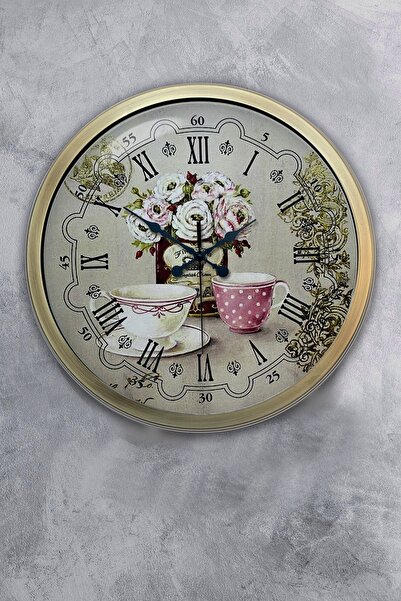 Dream Gift هدية ساعة حائط معدنية عتيقة مقاس 40 سم