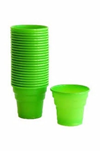 Melodi partievi Plastik Bardak Yeşil Renkli 25'li