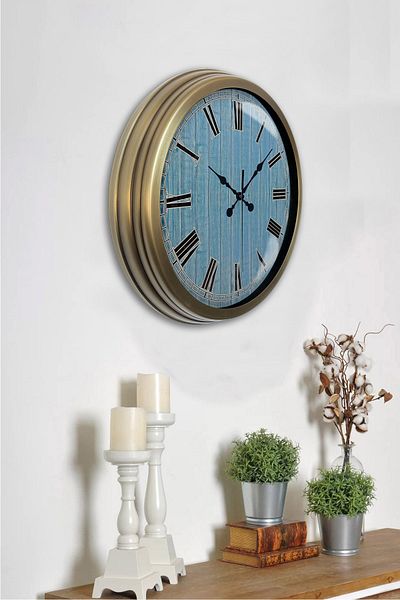 Kasva Concept 40 cm Tumbled Metal Milano 2 Wall Clock