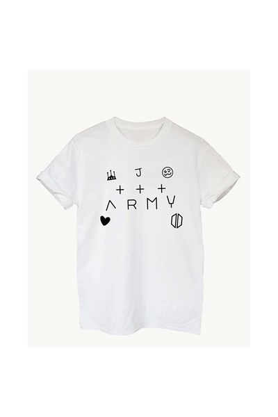 Korefanzin Μπλουζάκι Unisex White Jungkook Tattoo