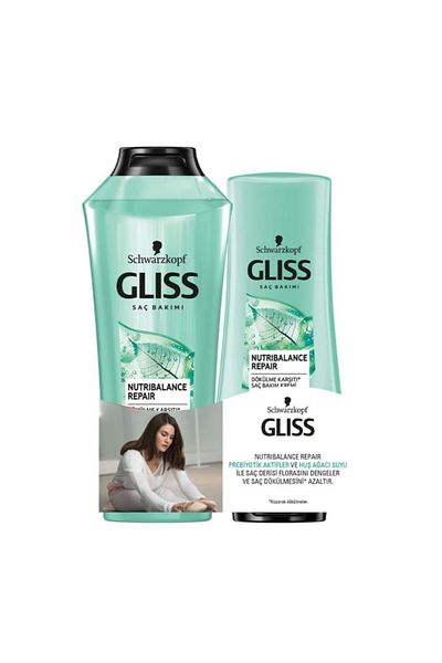 Gliss Nutribalance Shampoo and Conditioner - 360 Ml