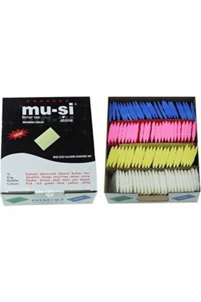 Genel Markalar Buhar Ile Uçan Çizgi Taşı Renkli ( 100 Adet ) Muşi Çizgi Taşı Renkli Kutu