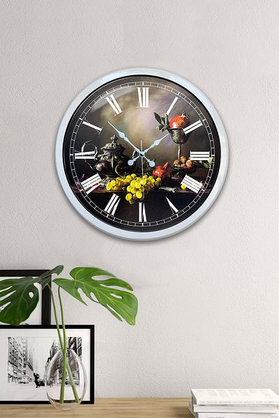 Kasva Concept 40 cm White Metal Kitchen Wall Clock