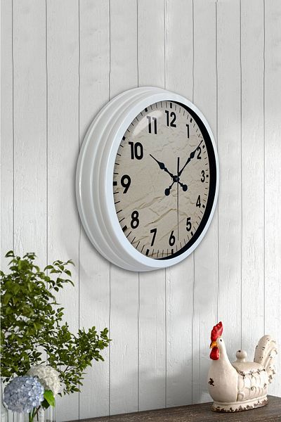 Kasva Concept Gift 40 cm White Metal Classic Wall Clock