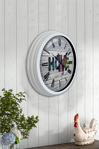 Kasva Concept Gift 40 cm White Metal Home Wall Clock
