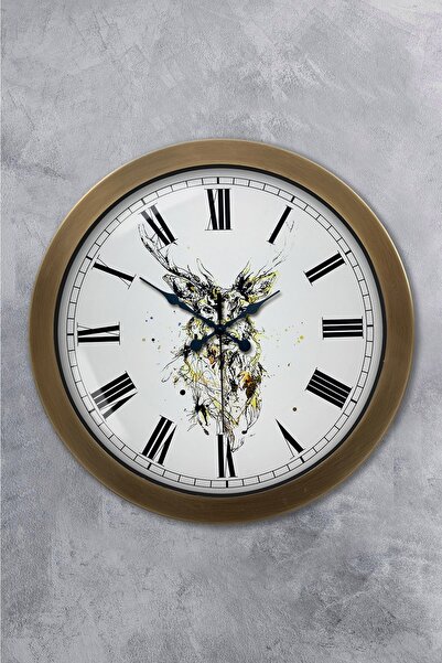 Platin Saat ساعة حائط فنية معدنية انتيك 36 سم