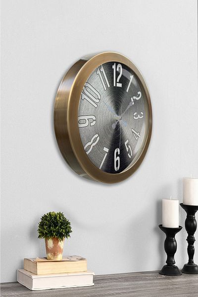 Kasva Concept Gift 36 cm Antique Metal New Wall Clock