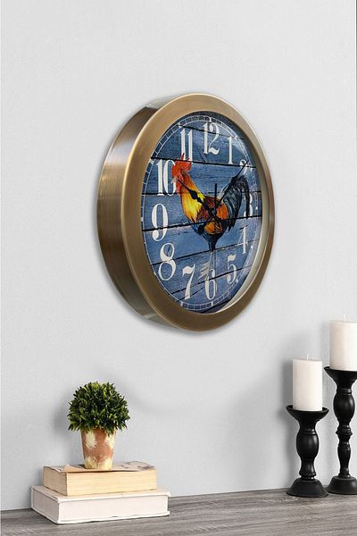 Kasva Concept Gift 36 cm Antique Metal Horos Wall Clock