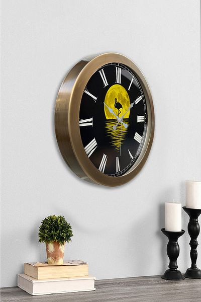 Kasva Concept 36 cm Antique Metal Night Wall Clock