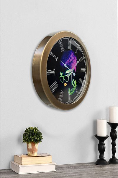 Kasva Concept 36 cm Tumbled Metal Disco Wall Clock