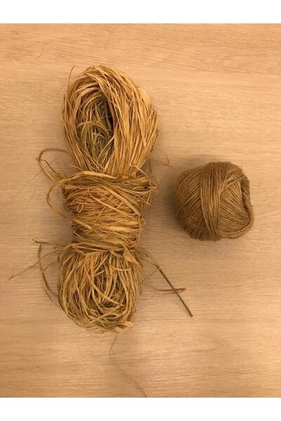 ACY STORE DOĞAL RAFYA 100 GRAM & 100 METRE JÜT KIRNAP 1 ADET SÜSLEME, HOBİ, MAKROME, SAMAN İP, MUZ LİFİ
