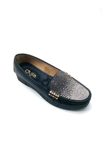 Guja Kadın Siyah Taşlı Babet