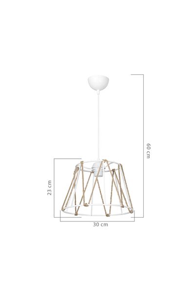 MANO White Selva Rope Pendant Lamp