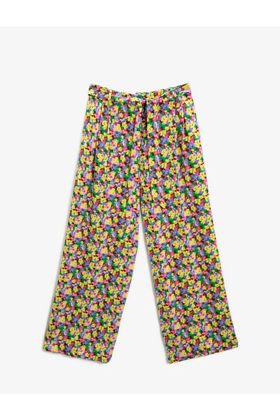 Koton Gelbe Blumenhose für Damen