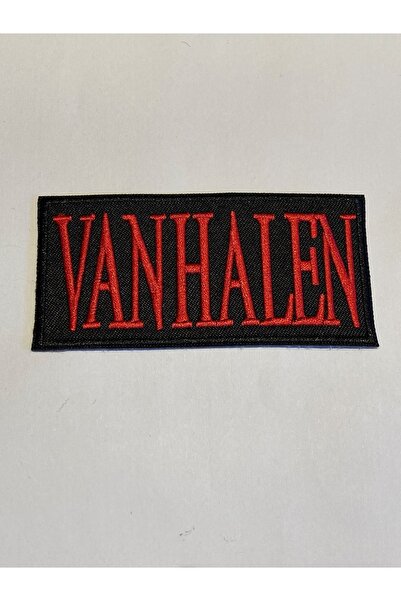 StüdyoÜmitTişört رقعة شعار Van Halen باللون الأحمر