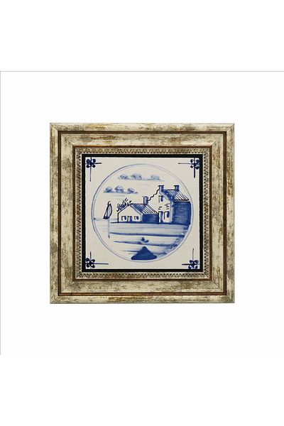 Sadrazam Tablou din piatră naturală imprimată cu model Olanda 25cmx25cm Kd-094
