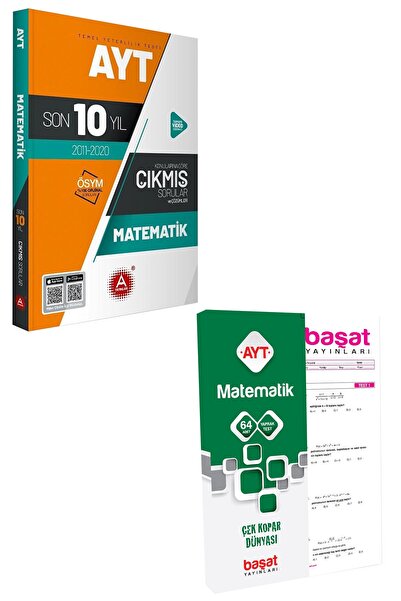 A Yayınları 2023 Ayt Matematik Son 10 Yıl+başat Ayt Matematik Soru Bankası