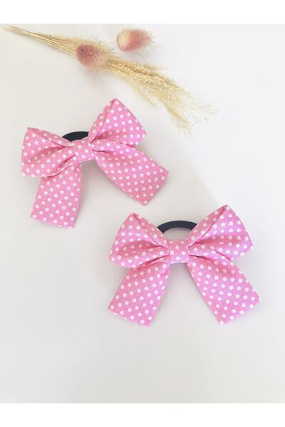 seyranat 2-пари рожеві органічні бавовняні еластичні якісні бантики для волосся