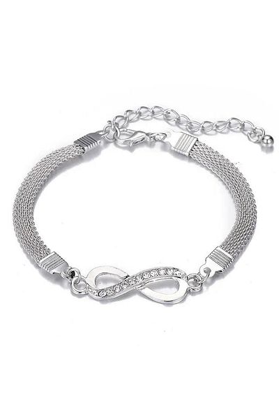 Gogoey Women's Crystal Bracelet Infinity Imprint Diamond Blange Fashion Bangle Jewelry Trend Luxury Kk3556