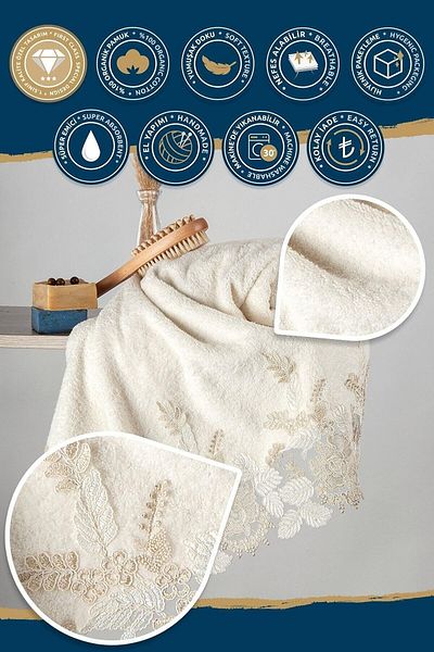 Nazik Home Κρέμα πετσετών Florence 90-150