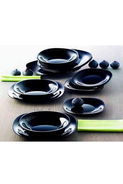 Luminarc Carine Black 18 Piece Dining Set