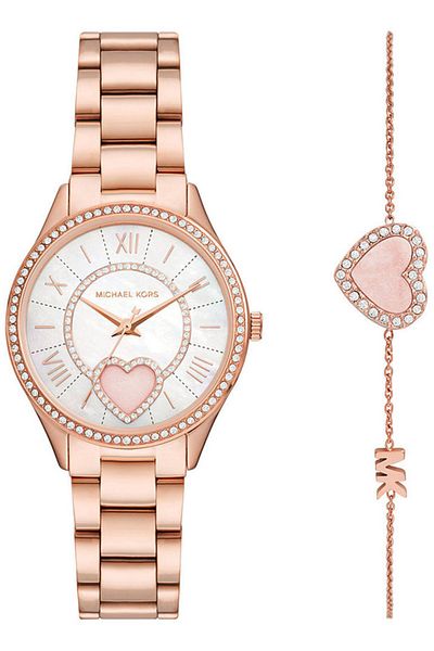 Michael Kors Michael Kors Lauryn Three-Hand Rose Gold-Tone